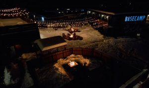 Basecamp Tahoe South Firepit at Night